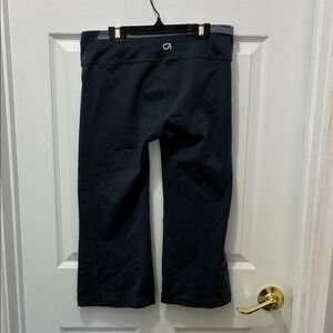 GAP BODY FIT GFLEX BLUE Navy Active Capris LEGGINGS PANTS Athletic Performance